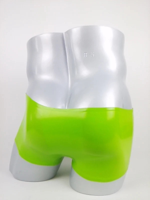 Новые модные сексуальные резиновые трусы-боксеры нежные зеленые латексные брифы