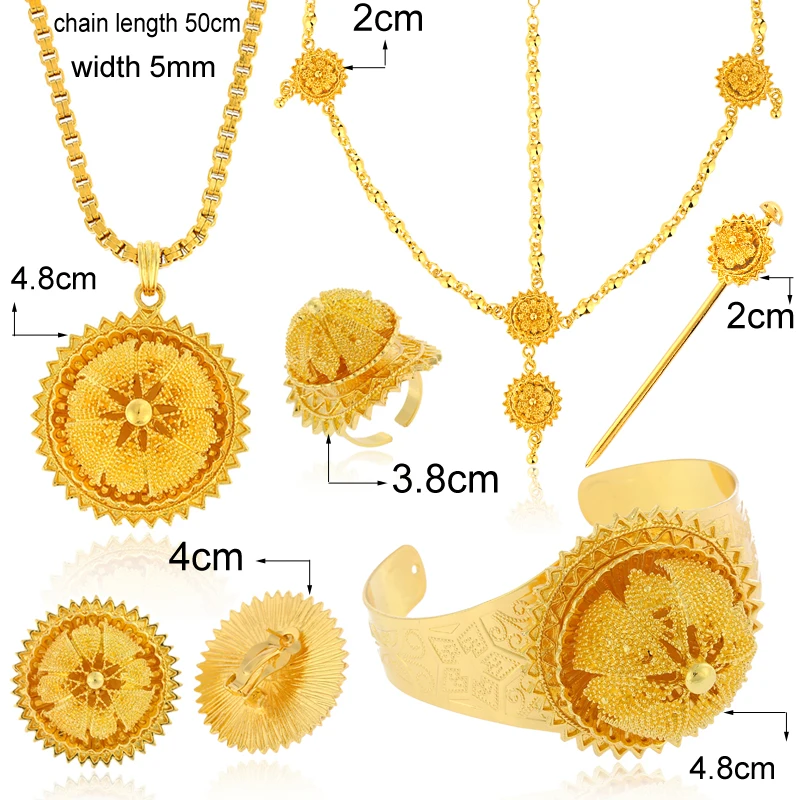 Ethlyn ювелирный набор большого размера для женщин ювелирное изделие золотого