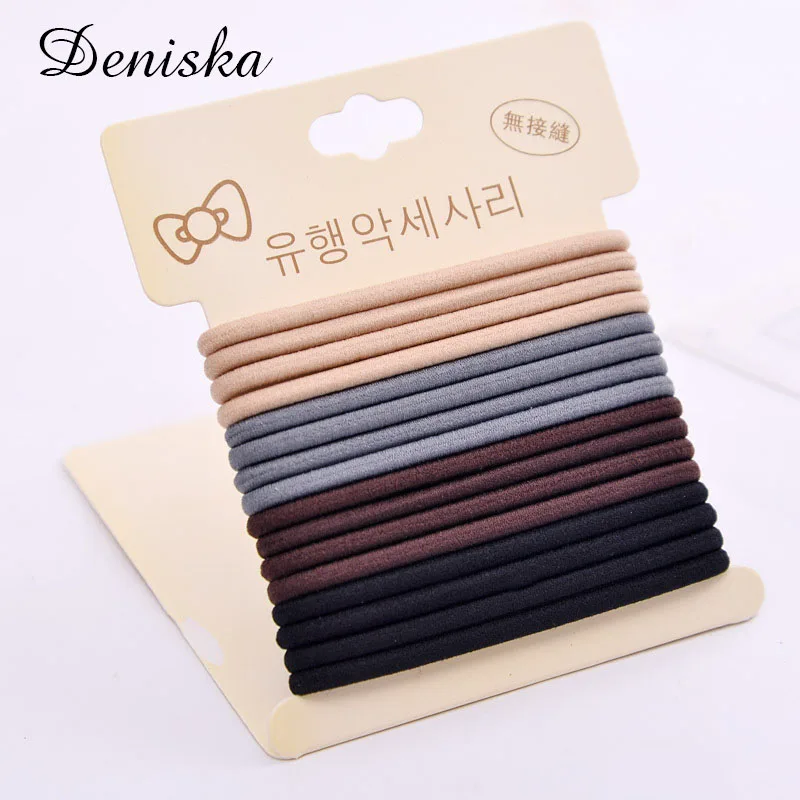 Одна упаковка высококачественных эластичных ободков для волос из хлопка для женщин и девочек, резиновые аксессуары, резинки-резинки, 10 стилей.