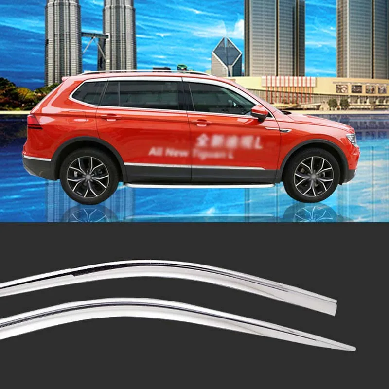 

1 Set Brand New Chrome Side Vent Sun Shade Window Visors Rain Guard Deflectors For VolksWagen VW Tiguan L 2017-2018
