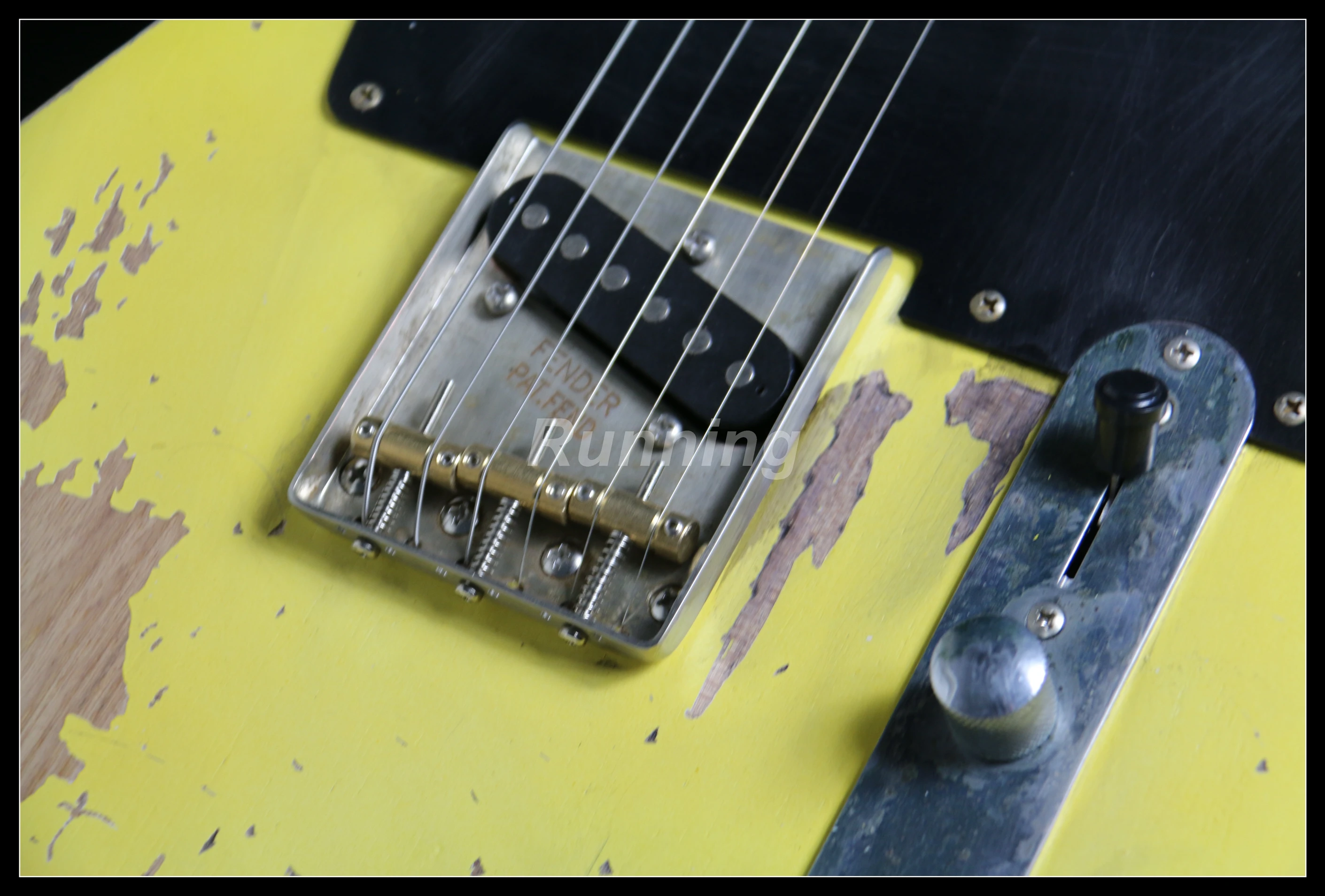 Relic электрическая гитара латунные седла nitrolaquer Stain Finish Heavy 100% ручная работа