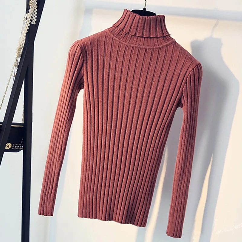 

Apricot Soft Sweater For Women Turtleneck Thin Pattern Sweaters And Pullovers Tricot Pull Femme Tops Jersey Jumpers