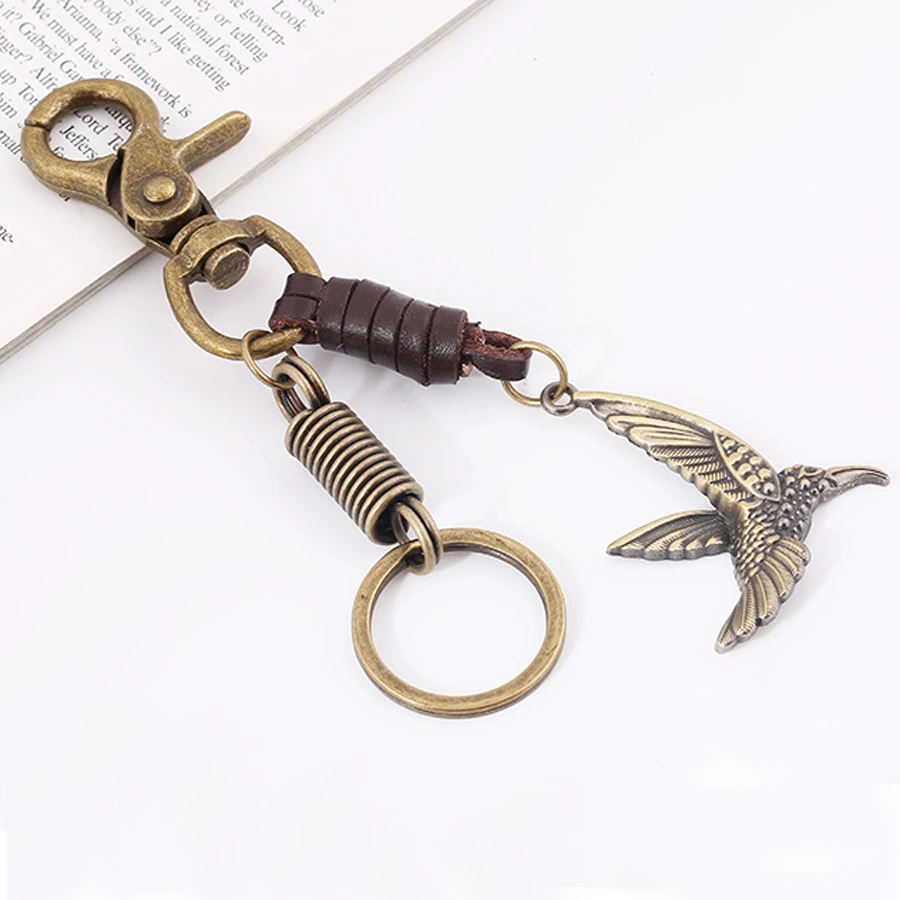 Панк Винтаж Брелок с фигуркой орла сумка Подвесные Брелки Porte clef браслеты