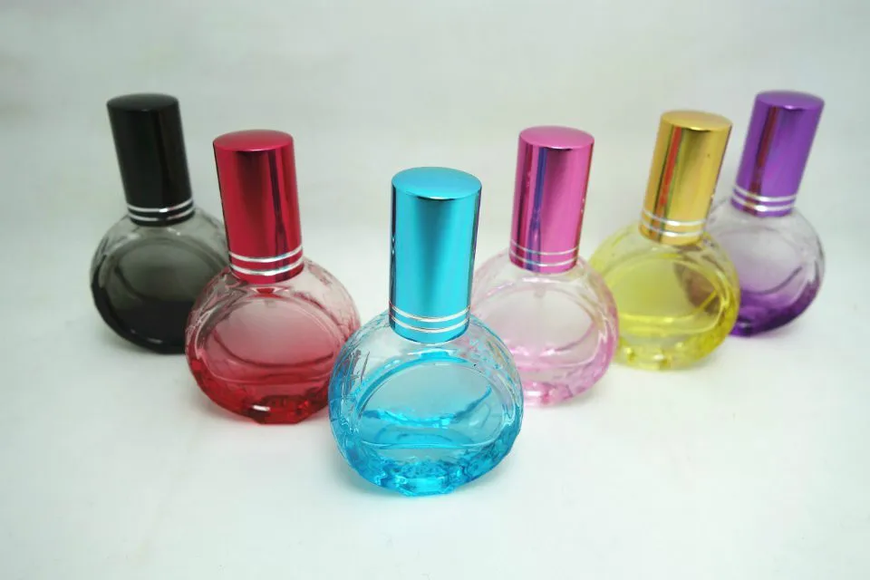 Wholesale P29-10ML Oblate Color Spray Glass Perfume Spray Bottle 100pcs/lot