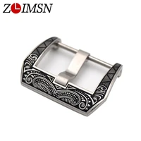 zlimsn stainless steel buckle carve patterns watch buckles 18 20 22 24 26mm clasp for men women watchbands for panerai