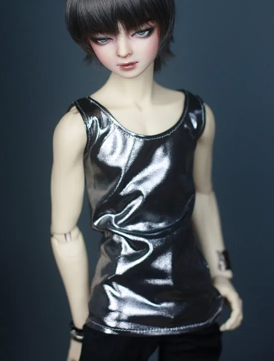 Жилет на куклу BJD серебристо черный тонкий облегающий жилет для 1/3 1/4 SD DD MDD MSD SD17 U
