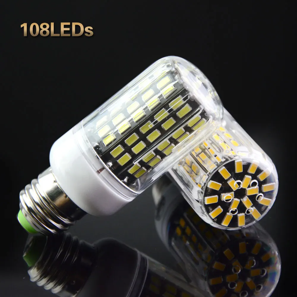E27 SMD5733 светодиодные лампы 30/42/64/80/108/136 220В 230В Focos Luz для замены CFL накаливания 25 Вт до