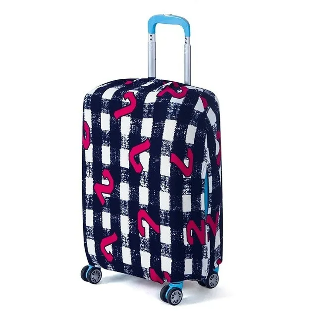 Luggage cover D QIAQU модный багажный чехол для путешествий, Эластичный Защитный чехол для багажа, Защитные чехлы для 18-30 дюймов, чехол на колесиках, пылезащитный чехол - Цвет: Luggage cover D