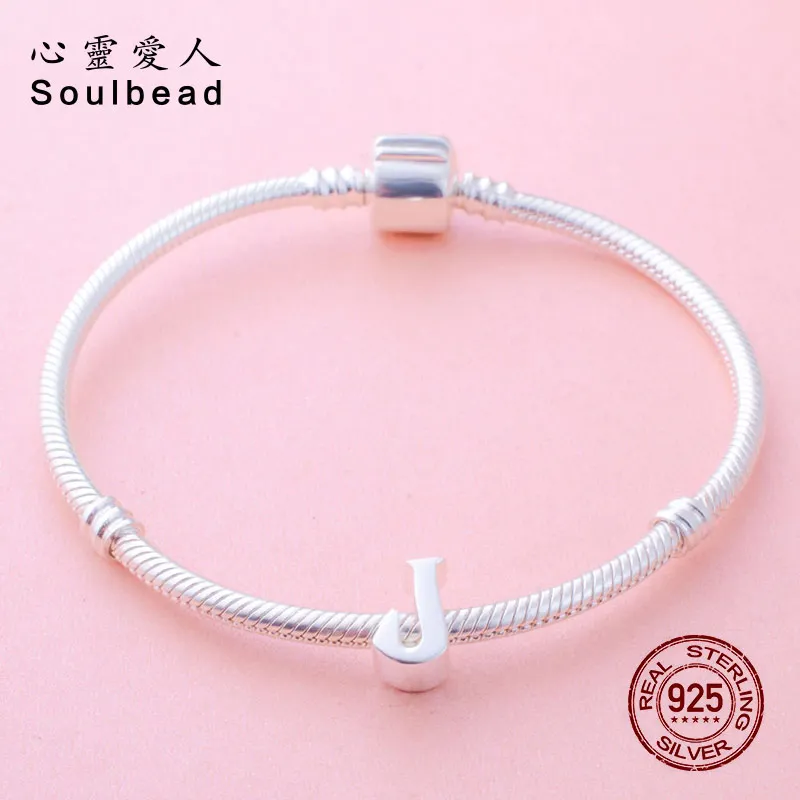 Женские браслеты подвески из стерлингового серебра 925 пробы с надписью Soulbead SS0485