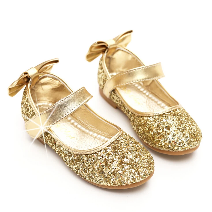 Kids Girls Glitter Princess Sandals Children Casual Wedding Shoes Square Heels Dress Party Size 26-34 | Детская одежда и обувь