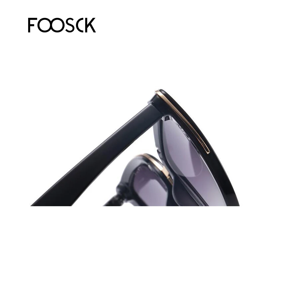 Женские солнцезащитные очки кошачий глаз FOOSCK брендовые дизайнерские винтажные в
