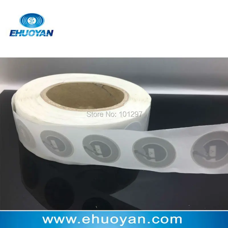 

100pcs/lot RFID NFC Sticker /NFC Tag/NFC Label NTAG213 Round 27mm White Paper