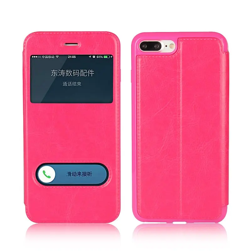 Чехол с окошком для iPhone 8 Умный Магнитный флип чехол Apple Plus сумка Etui iPhone8 Hoesje Funda
