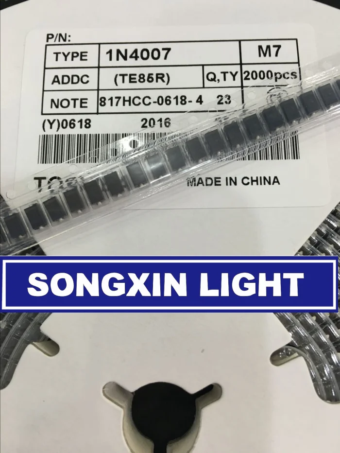 50 шт./лот SMD 1N4007 4007 выпрямительный диод 1A 700V M7 | Электронные компоненты и
