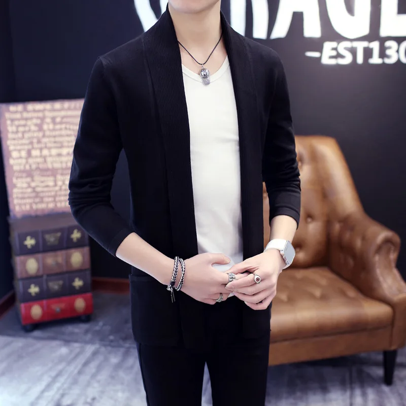 

MRMT 2022 Brand Men's Short Lapel Long Sleeve Knitted Cardigan Sweater for Male Leisure Sweater Outer Wear Clothing Garment