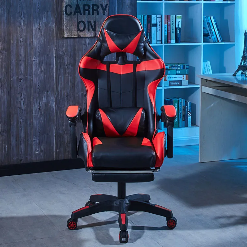 Saisen игровой стул E-спортивный компьютерный для дома офиса белый и красный | Мебель