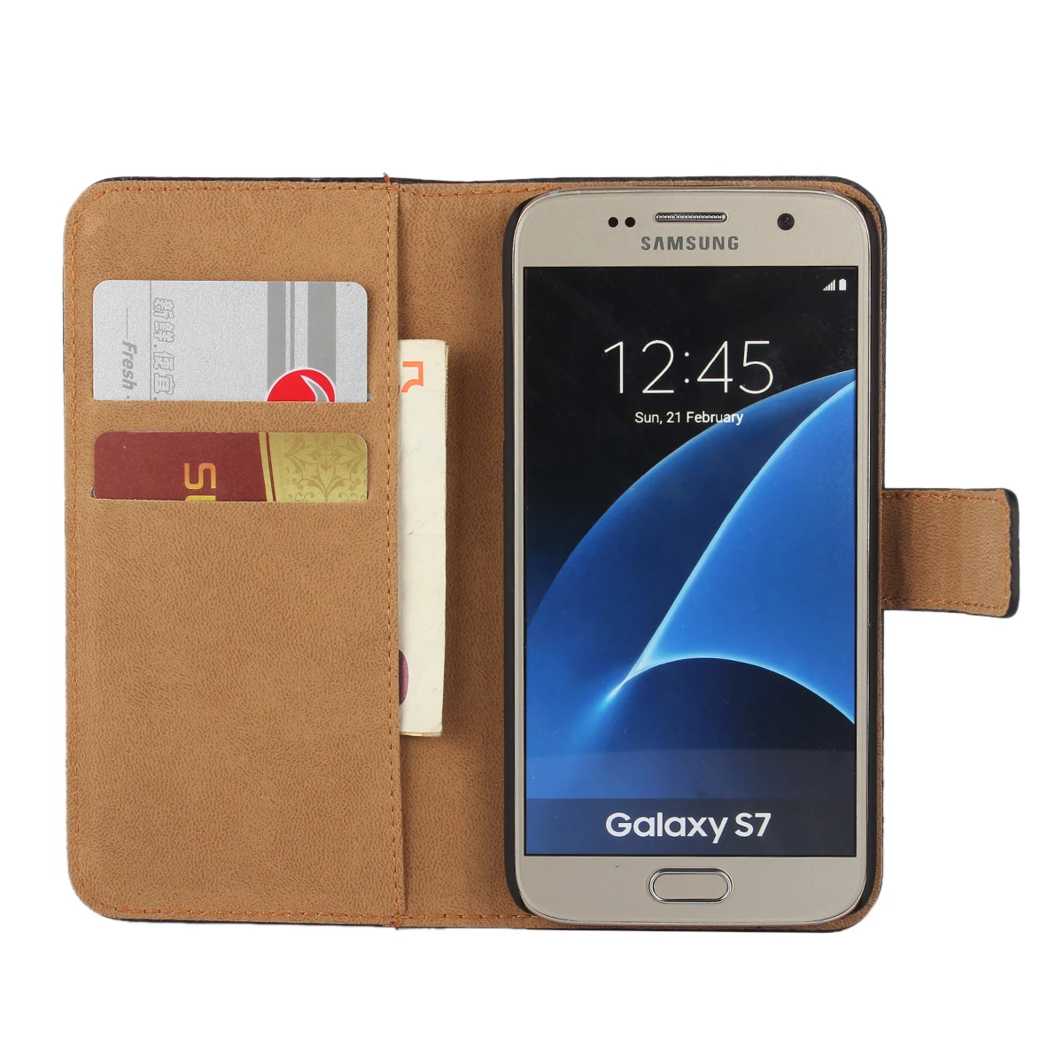 Чехол-бумажник из натуральной кожи с откидной крышкой для Samsung Galaxy A3 A5 A7 S3 S4 S5 mini S7