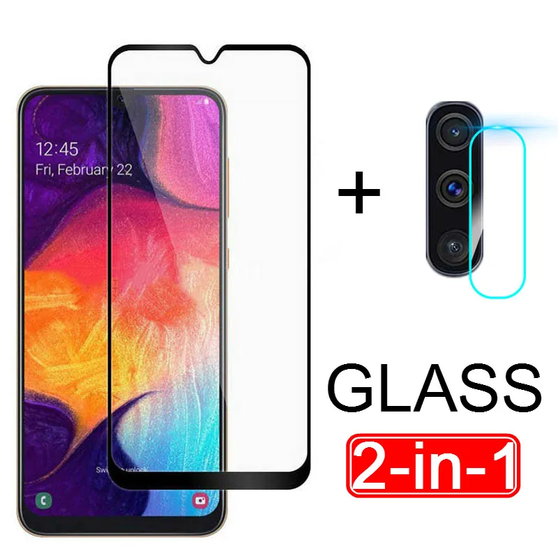 2-в-1 защитная пленка из закаленного стекла для samsung galaxy A20 A30 A40 A50 A70 Камера защитное устройство для объектива на M20 M30 A7 A8 A9 защитная пленка объектива защитное стекло