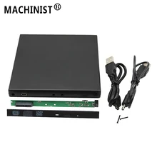 12,7 мм USB 2,0 SATA Внешний привод DVD CD DVD-Rom Чехол Коробка привода для ноутбука внешний портативный жесткий диск HDD корпус