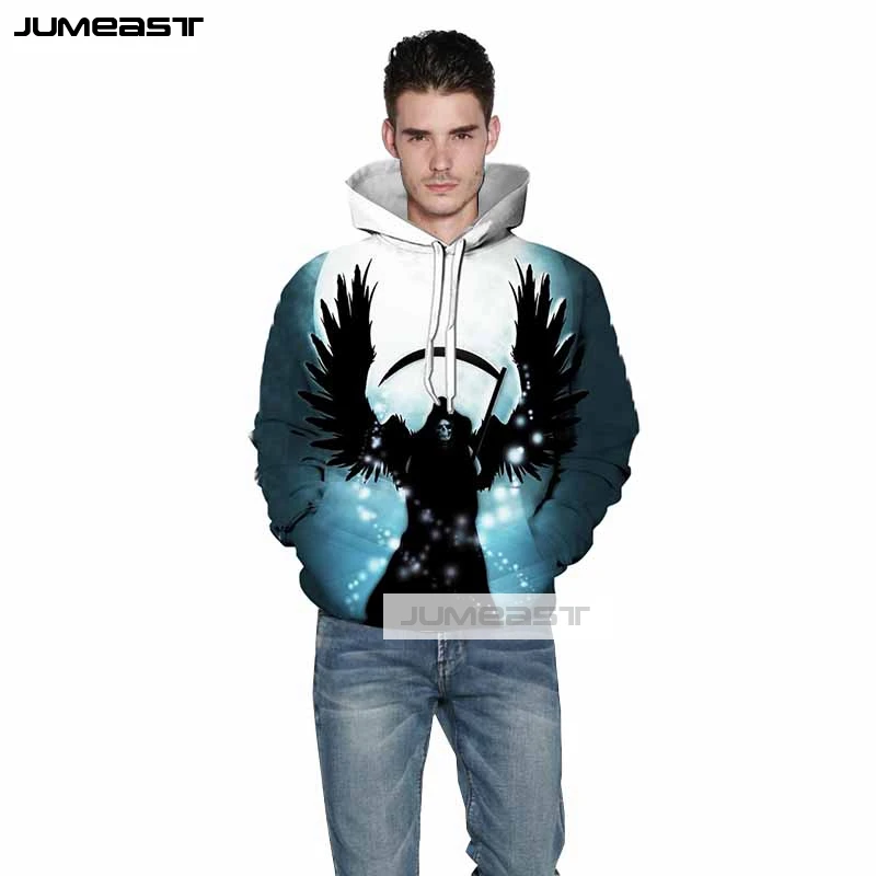 Толстовка с капюшоном Jumeast 3D принтом для мужчин и женщин спортивный свитер