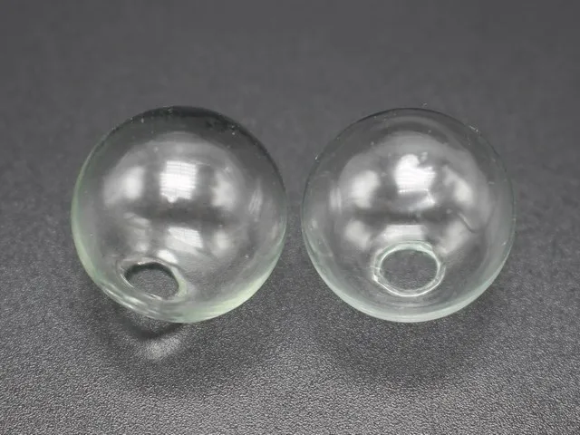 

20 Clear Mini Lightbulb Globe Glass Bottle Vial 16mm For Ring Earring Pendants