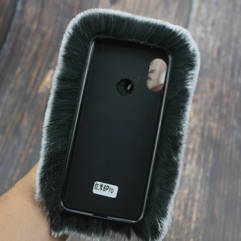 Пушистый Плюшевый чехол для телефона Etui Xiaomi Redmi 6 Pro мягкий силиконовый задней