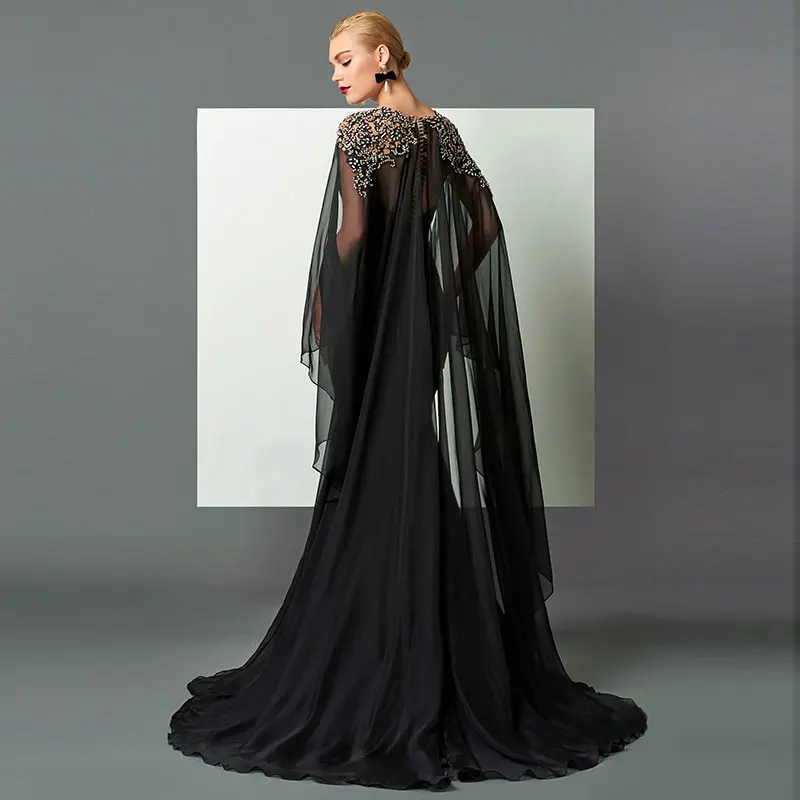 Женское вечернее платье-Русалка Tanpell черное кружевное платье до пола с глубоким