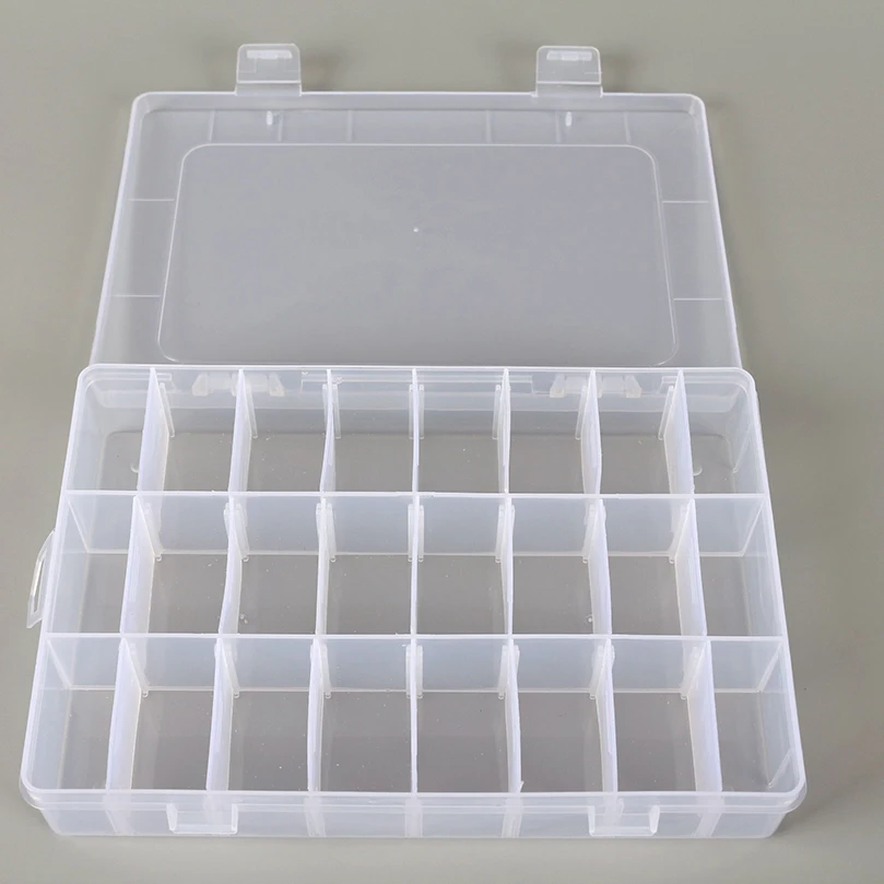 

36 Removable grid Diamond painting embroidery storage Rhinestone box clear Plastic Makeup tools for Jewelry parts Organizer Gift