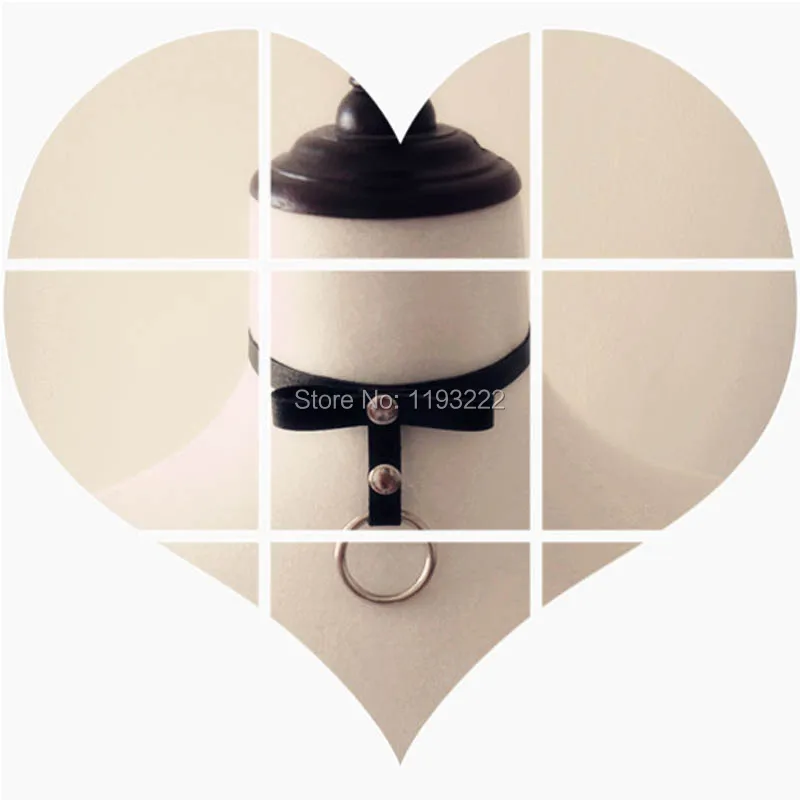 Харадзюку ручная работа панк готический бант заклепки круглый кожаный ошейник с