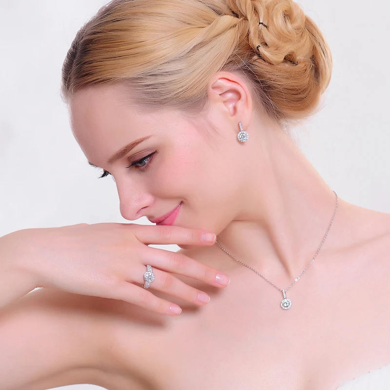 LZESHINE роскошный комплект ювелирных изделий Серебро Цвет micro декор кубический