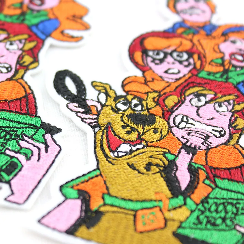 Мультфильм Scooby-Doo собака фильм патч вышитые железные нашивки для одежды дети полосы значки-наклейки одежды Аппликации оптом