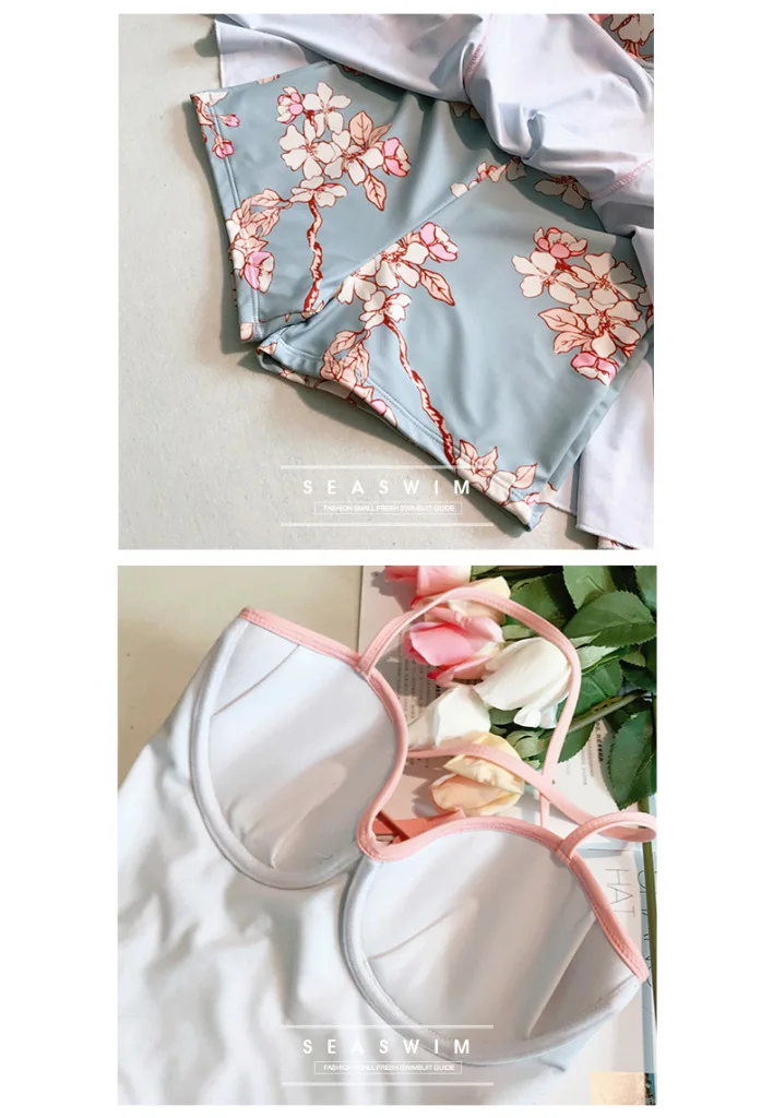 trajes de bano тонкий цвет стерео вырезка собрать полосу сталь Поддержка Большой Тип юбки брюки сиамский купальник женский спа