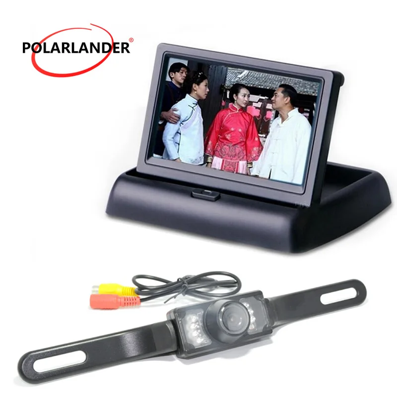 TFT складной зеркальный монитор Авто для автомобиля HD LCD парковочная помощь