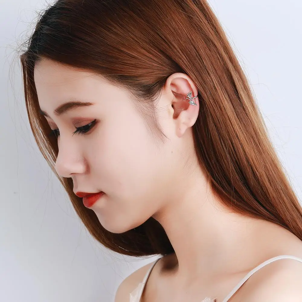 Серьги клипсы ModaOne в стиле панк/готика женские украшения из стерлингового