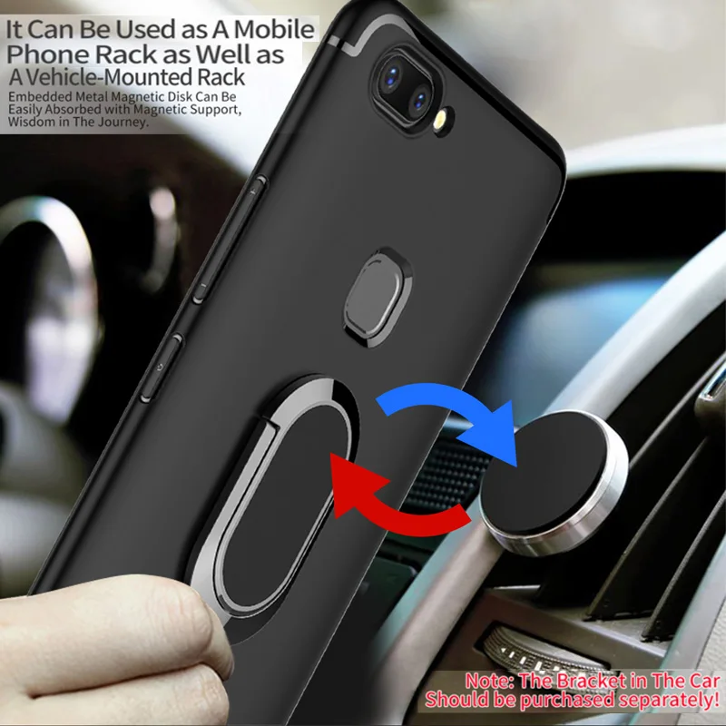 HYSOWENDLY Rotating Finger Magnetic Car Holder Absorption Soft TPU Silicon Back Cover For BBK Vivo X9/ X9S Plus Case X20 X20Plus |