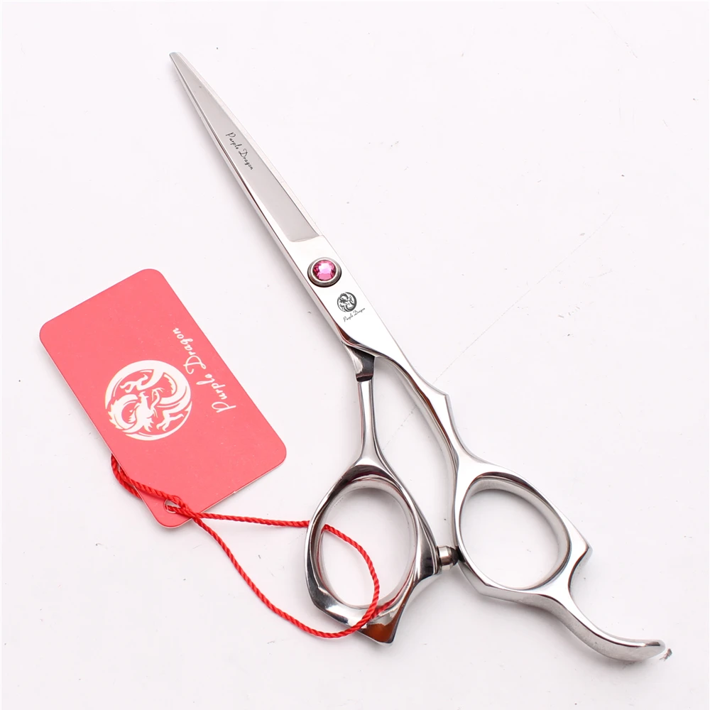 Z1124 6 0 &quot17 5 см JP 440C Серебристые парикмахерские ножницы для стрижки волос