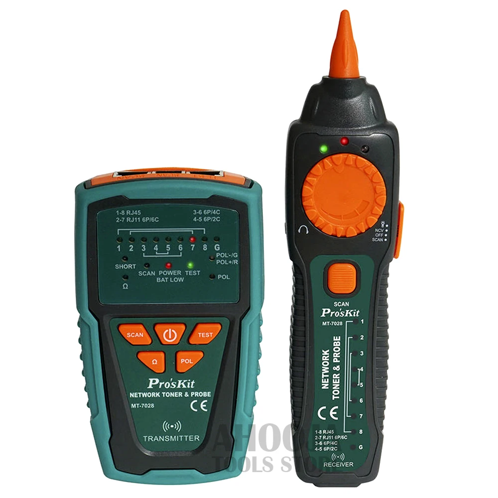 Pro'sKit MT-7028 аудио сетевой Тест линии er трекер сетевой Datacom Аудио Видео ТВ кабель дефект тест детектор инструмент