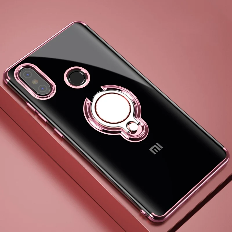 Чехол подставка с кольцом на палец для Xiaomi 8 SE Max 3 металлический магнитный чехол