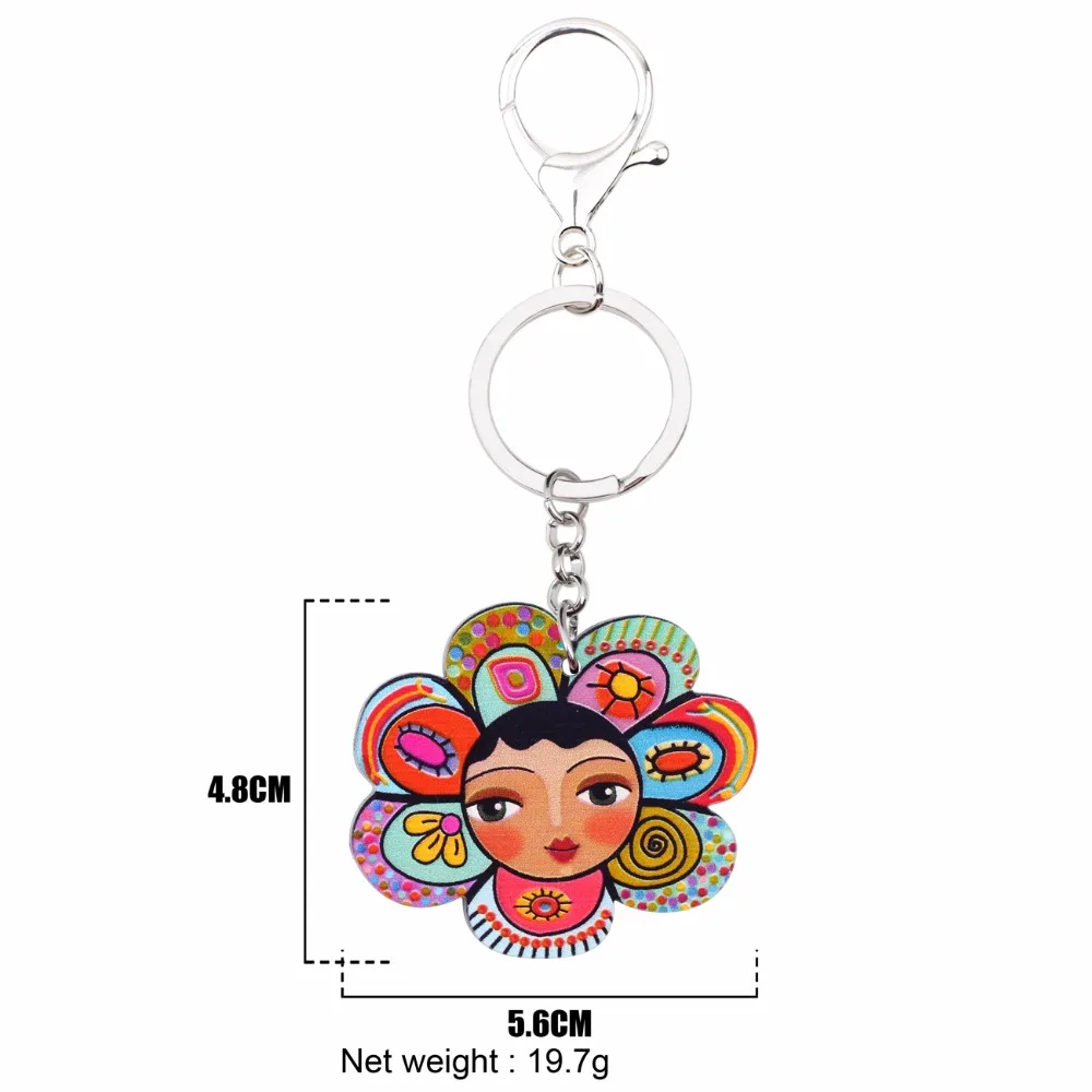 Женский брелок с подвеской в виде солнца|charm keychain|keychain giftflower keyring |