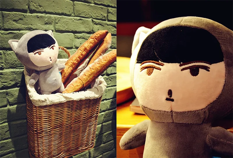23 см KPOP EXO Плюшевые Куклы Kawaii Корея Мода суперзвезда Kyungsoo D.O Baek Хюн Чан Ёль Кай фигурка плюшевые игрушки для девочек подарок