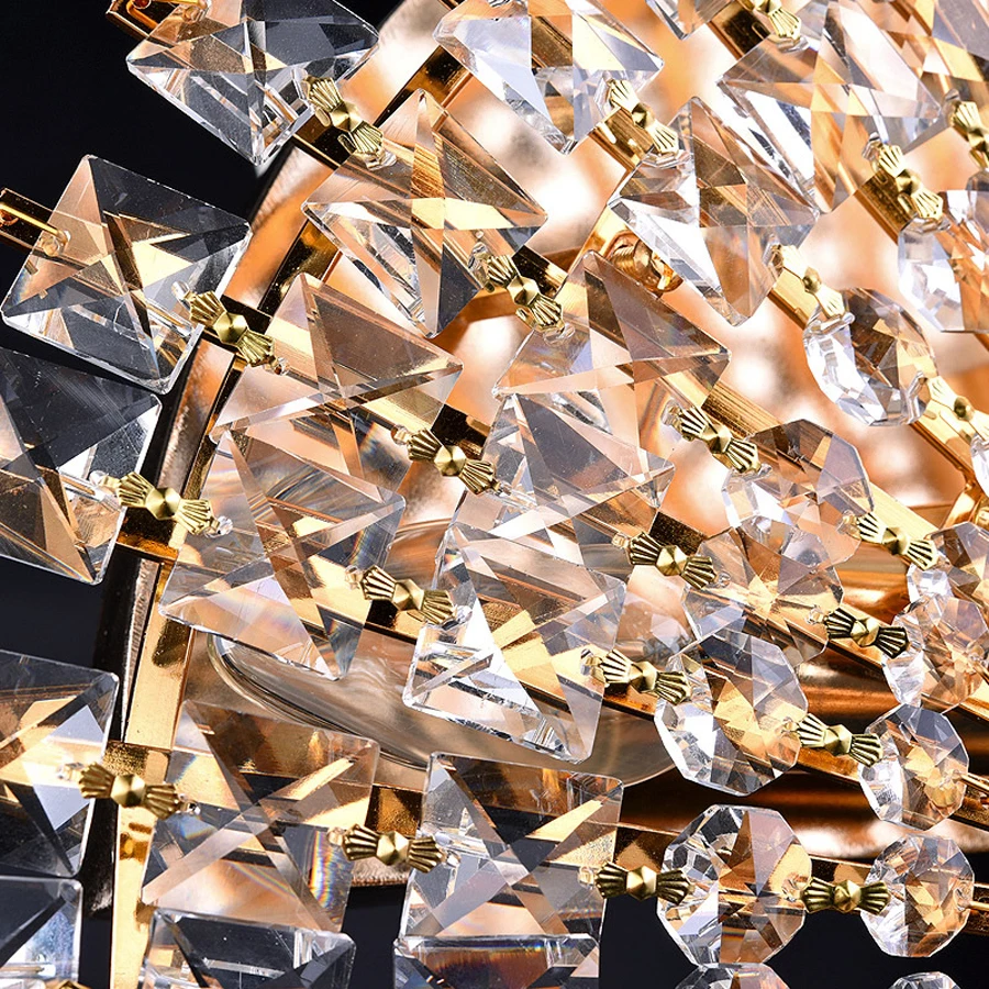 Новый вентилятор-кристалл в форме светильник Настенный европейской роскоши