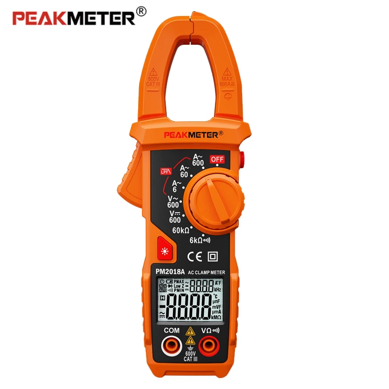 Цифровой мультиметр PEAKMETER PM2018A/B PM2018S Ручной ЖК 600 А инструмент для диагностики