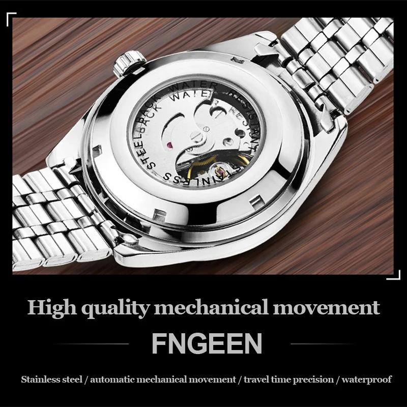 Mens Wristwatches Top Brand Luxury Full Steel Mechanical Watch Tourbillon Male Automatic Date Luminous Clock Relogio Masculino | Наручные