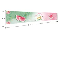 girl 1st birthday party banner sweetie water melon banners pastel gradient background banner sign polyester poster with grommets