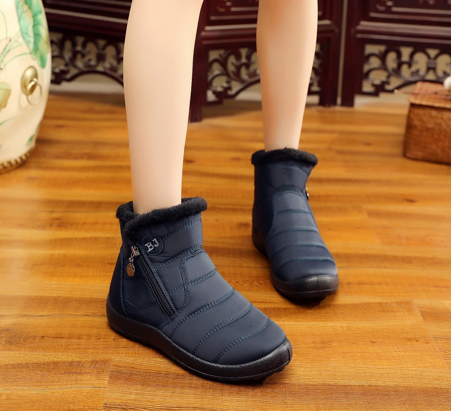 Большие размеры 35-43 2019 г. Новые зимние женские ботинки повседневные