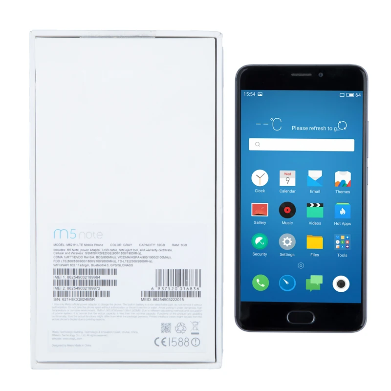 Original Meizu M5 Note 32 ГБ 3 OTA Глобальная версия M621H Мобильный телефон Android Helio P10 Октана
