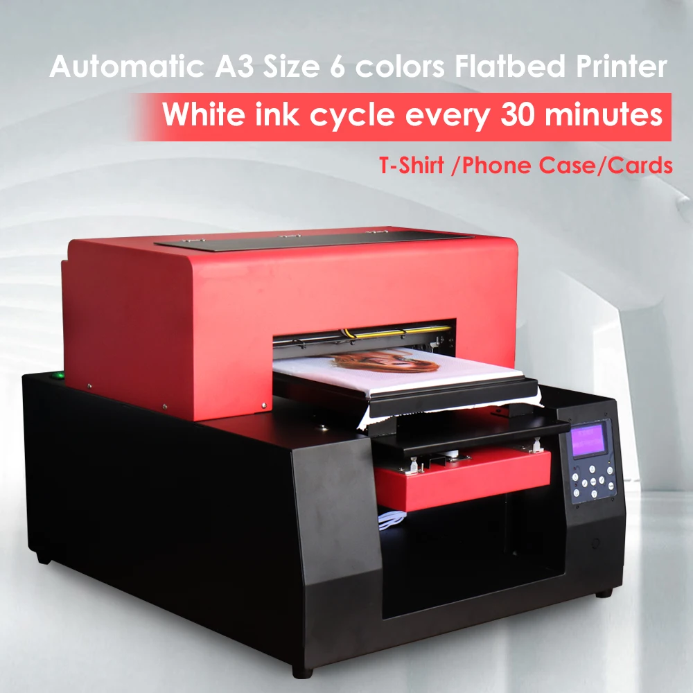

6 цветов, автоматический принтер для футболок, Размер A3, планшетный принтер для цифровой печати на заказ «сделай сам» на одежде