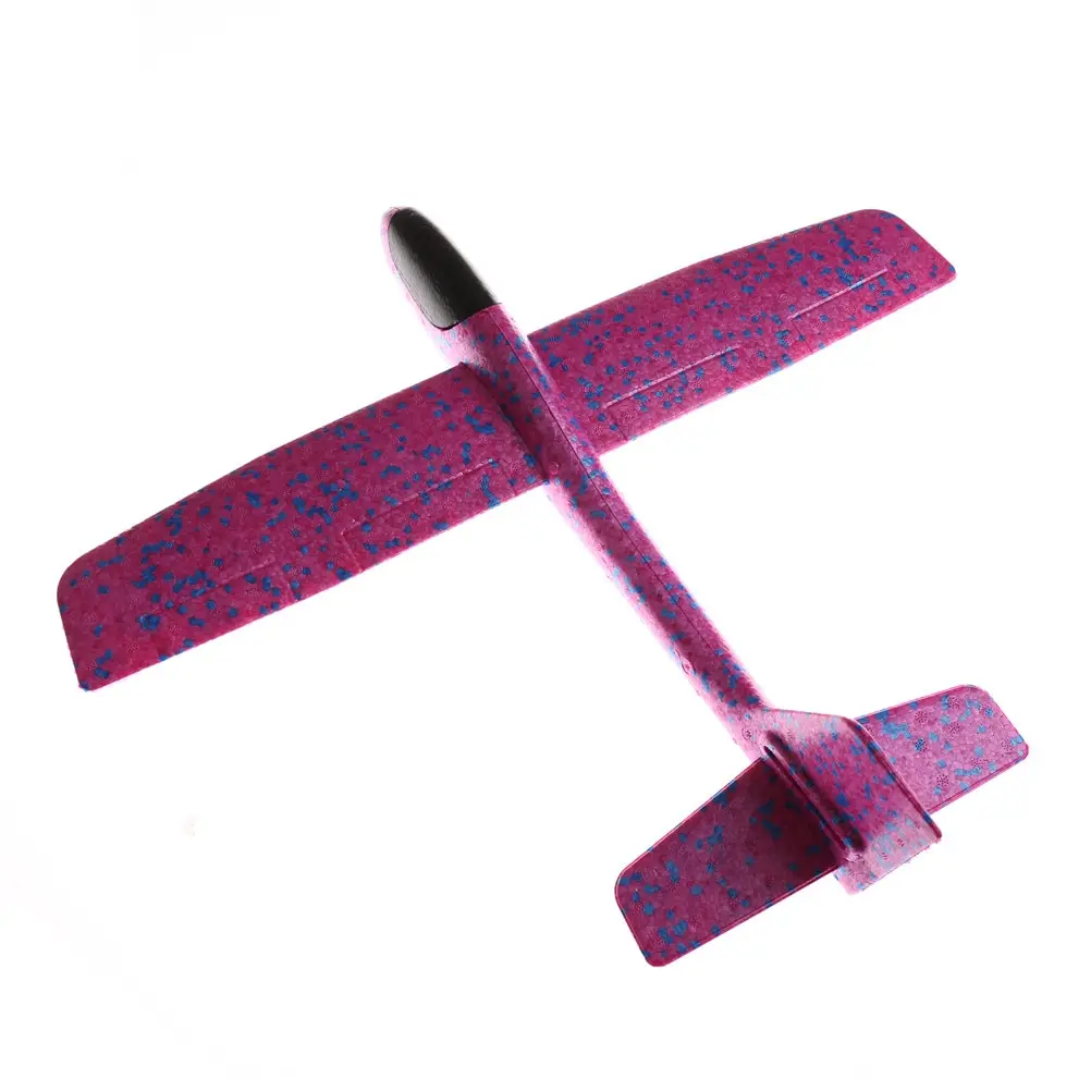 44cm purple 16 видов стилей EVA самолет из пенопласта ручной запуск метательный планер инерционный пенный самолет модель самолета игрушки для улицы - Цвет: 44cm purple