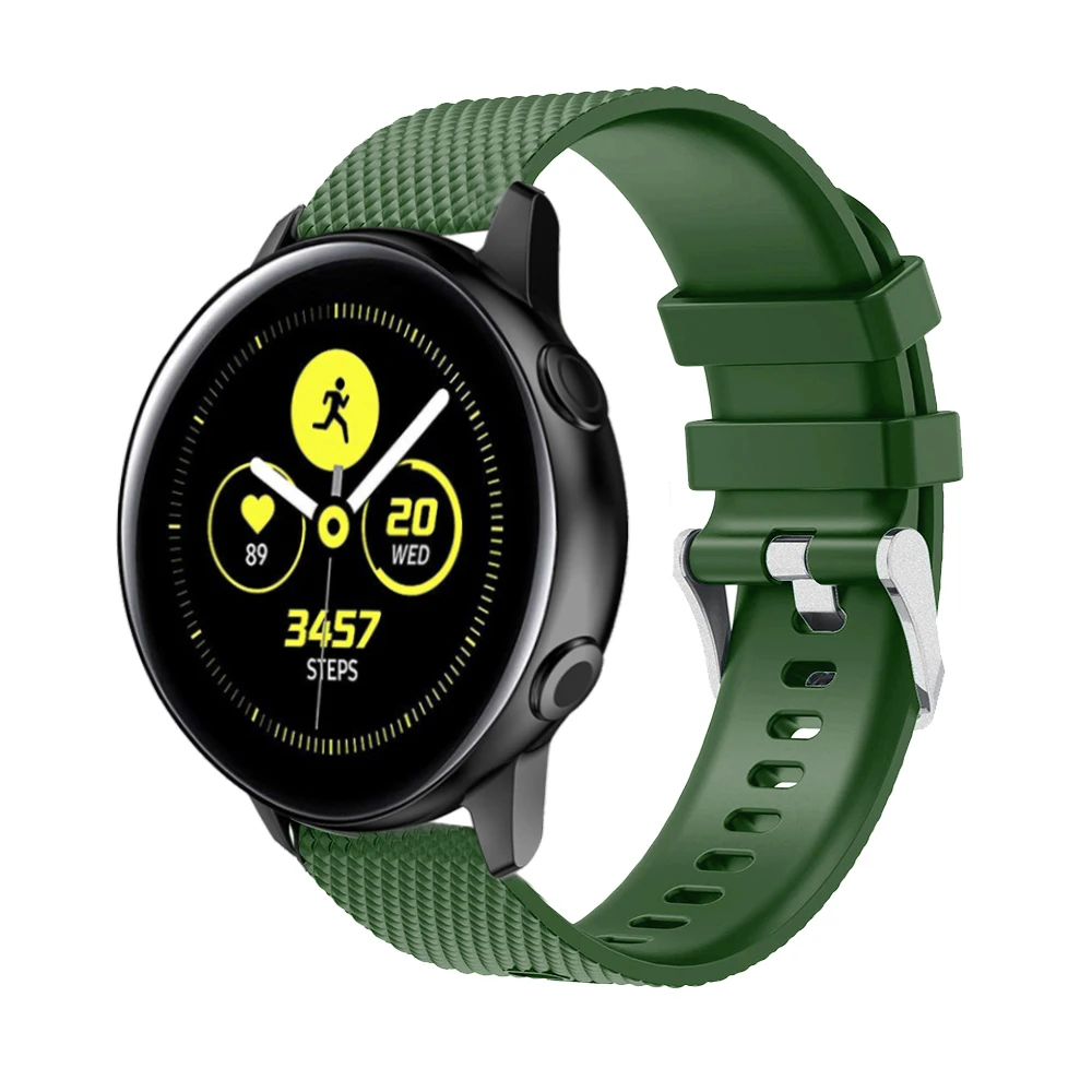 20 мм ремешок для часов силиконовый Samsung Galaxy watch Active band умные ремешки сменные Gear S2
