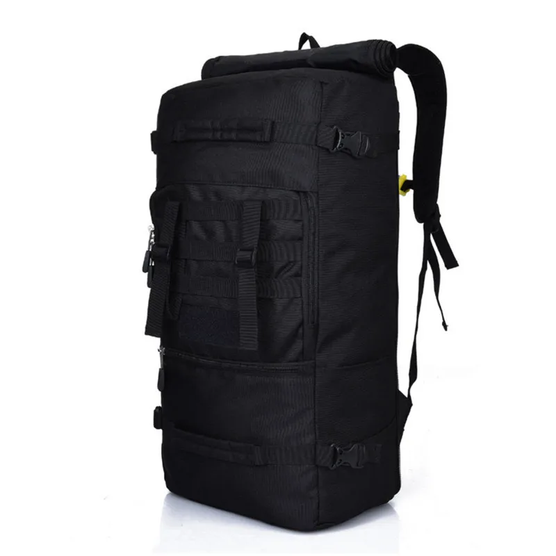 Черный Тактический Рюкзак Molle для оборудования большой емкости дорожная сумка водонепроницаемый нейлон 3P армейский военный рюкзак дорожная школьная сумка - Цвет: Черный